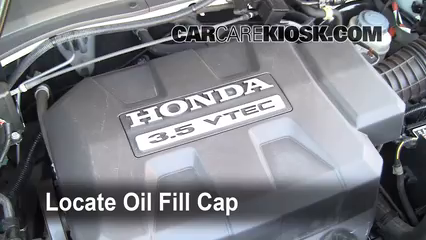 2008 Honda Ridgeline RTL 3.5L V6 Aceite Agregar aceite